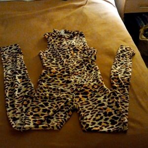 Leopard catsuit size medium